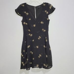 Forever 21 Black Printed Mini Dress size S